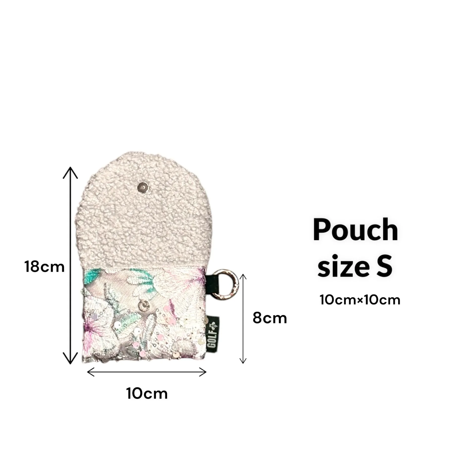 OBI 紫陽花 lace カラビナ付きポーチS