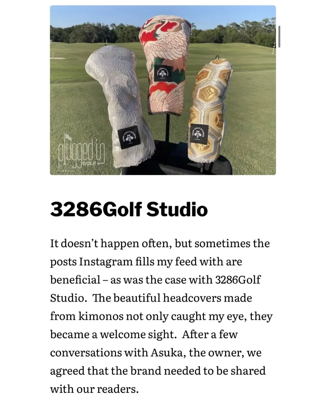 Thank you, @pluggedingolf 
