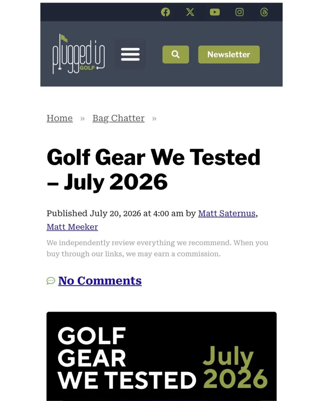 Thank you, @pluggedingolf 